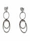 Stainless Steel Earrings Silver Hoops Bz-er-00356