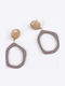 Synthetic Resin Earrings Brown Made of Synthetic Resin Weight 10 Gr
