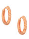 Silberne Rosé Ohrringe Huggies Reifen 13,00mm