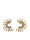 S4692 Women's Gold Plated Pendant Earrings Li-lo Opal Crystal Stones