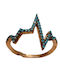Silver 925 Ring Turquoise Stones Bronze