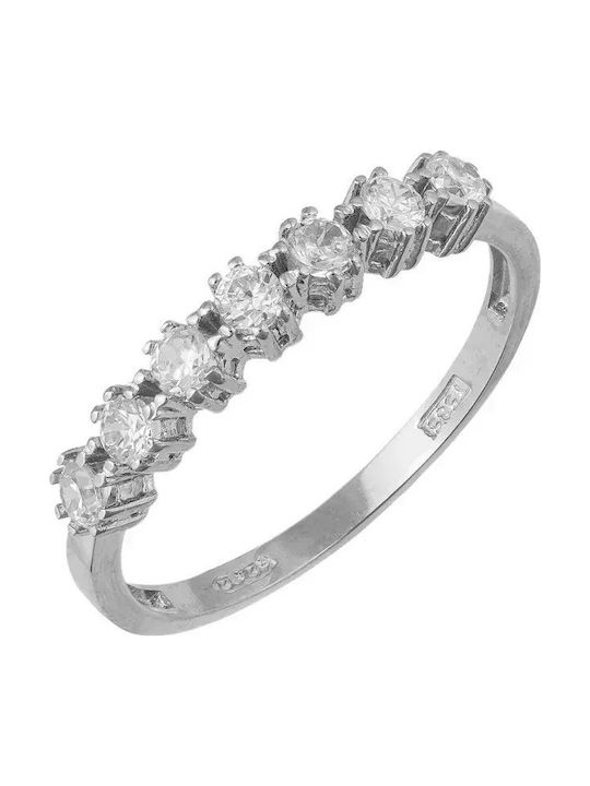 White Gold Line Ring Zircon 14K 039201 039201 Gold 14 Carats