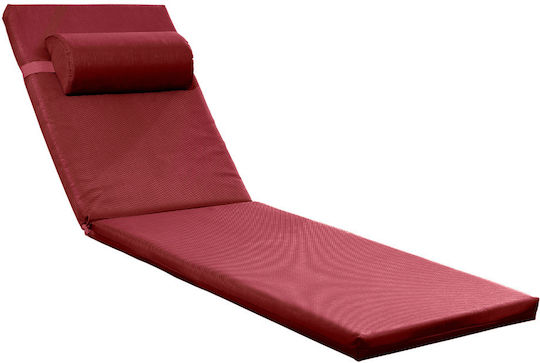 SofiSila Burgundy Sunbed Cushion with Backrest