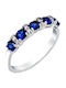 Weißgold Seire Ringe K14 Zirkon