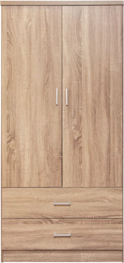 Double Door Wardrobe Daria Sonoma 80x42.5x180.5cm