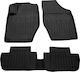 Race Axion Set of Front and Rear Mats 5pcs Tray Type for Peugeot 308 Citroen C4 2007-2013 Black