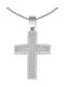White Gold Women's Cross K14 Zircon St11200976