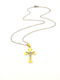 Männlicher Zweifarbiger Stahlkreuz mit Kette Kode 102771