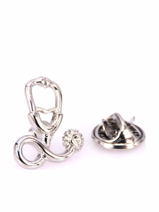 Broschen Silber Stethoskop