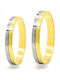 Set Eheringe Bicolor 14k 405a