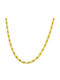 Maiandros Chain Gold 3mm Αλυσίδα Λαιμού Ανοξείδωτο Ατσάλι 316l 40 Cm
