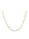 Leticia Chain Gold 2mm Αλυσίδα Λαιμού Ανοξείδωτο Ατσάλι 316l 40 Cm