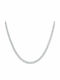Jacob Chain Silver 4mm Αλυσίδα Λαιμού Ανοξείδωτο Ατσάλι 316l 45 Cm