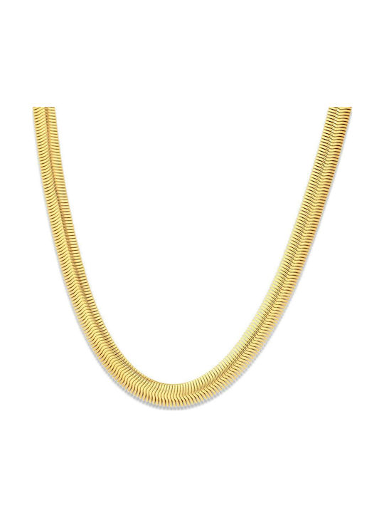 Dennis Snake Chain Gold 6mm Stainless Steel 55 Cm