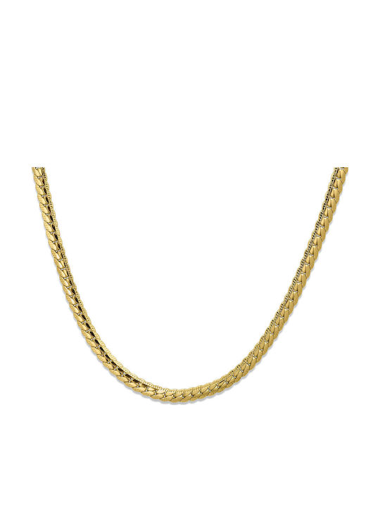 Fior Chain Gold 3mm Αλυσίδα Λαιμού Ανοξείδωτο Ατσάλι 316l 45 Cm