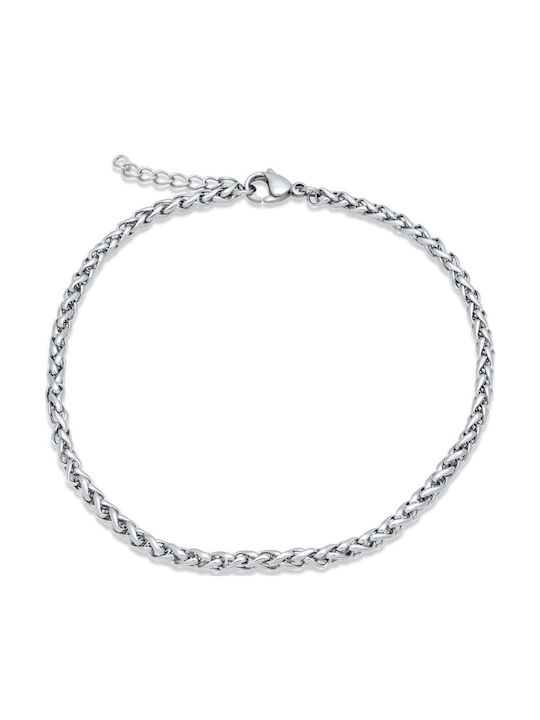 Genova Silver Bracelet 4mm Βραχιόλι Ανοξείδωτο ...
