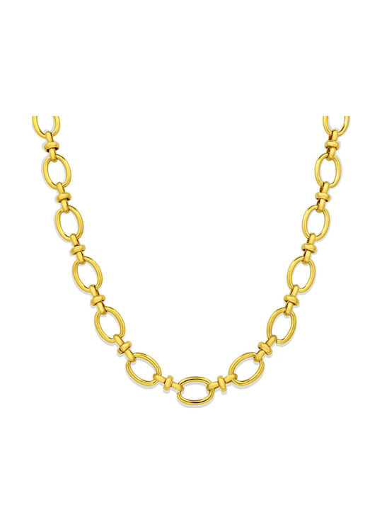 Circle Chain Златна 10мм Вериги Врат Неръждаема Стомана 316l 40 См