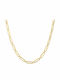 Raquel Chain Gold 4mm Αλυσίδα Λαιμού Ανοξείδωτο Ατσάλι 316l 50 Cm