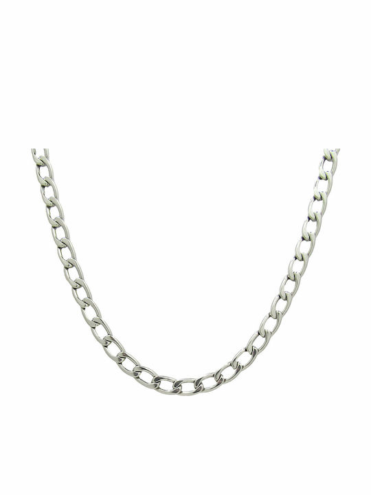 Avalon Chain Silver 7mm Neck Chain Stainless Steel 316L 45 Cm