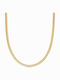 Women's Snake Chain Necklace 4mm Steel 316L Gold Bode 02245