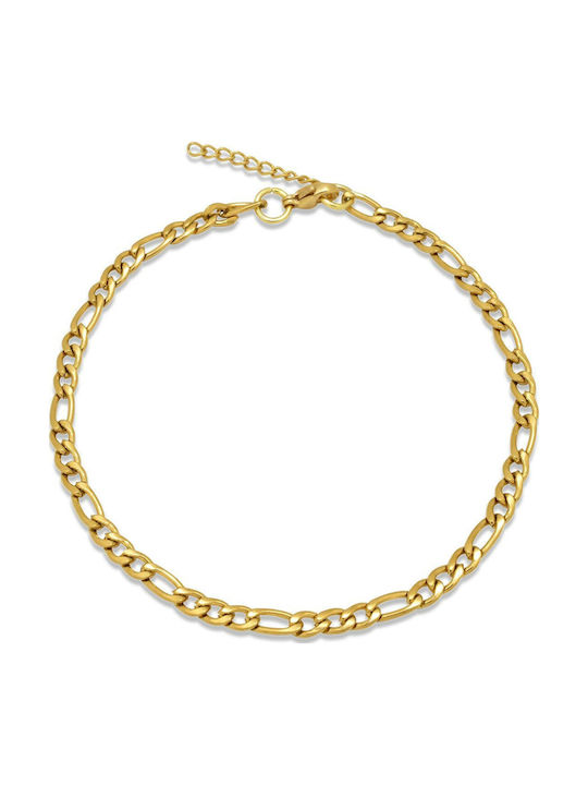 Figaro Gold Bracelet 3mm Bracelet Stainless Steel 316L 15-16 cm