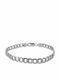 Men's Bracelet White Silver 925