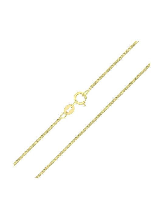 Yellow Gold Chain K14 Spiga 40 Cm Al11140001