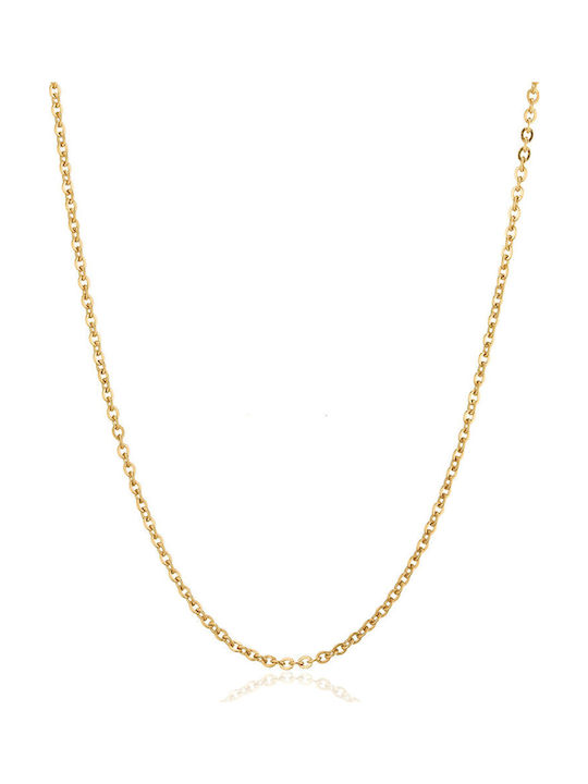 Neck Chain Steel 80cm Gold 2mm Lividor Bijou Box