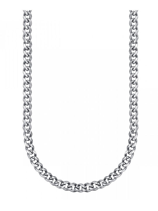 Men's Steel 316L Silver Neck Chain Length 60 Cm Width 5.30 Mm Verorama Al-art03505l1-60