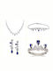 Schmuckset Vitopoulos Weißgold K14 Steine 4 Stück