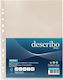 Reinforced Transparent Clear A4 55my Binder Pockets Pack 100 Pieces Describo