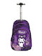 Graffiti School Bag Trolley Elementary, Elementary Purple with Water Bottle Holder