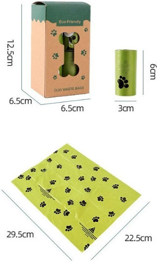 100% Biologisch Abbaubare Kompostierbare Hundekotentsorgung Taschen 1000τμχ Qlyb-24
