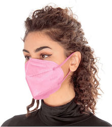 Μάσκα Προστασίας FFP2 Ροζ mask-KN95-10-(pnk) 10τμχ