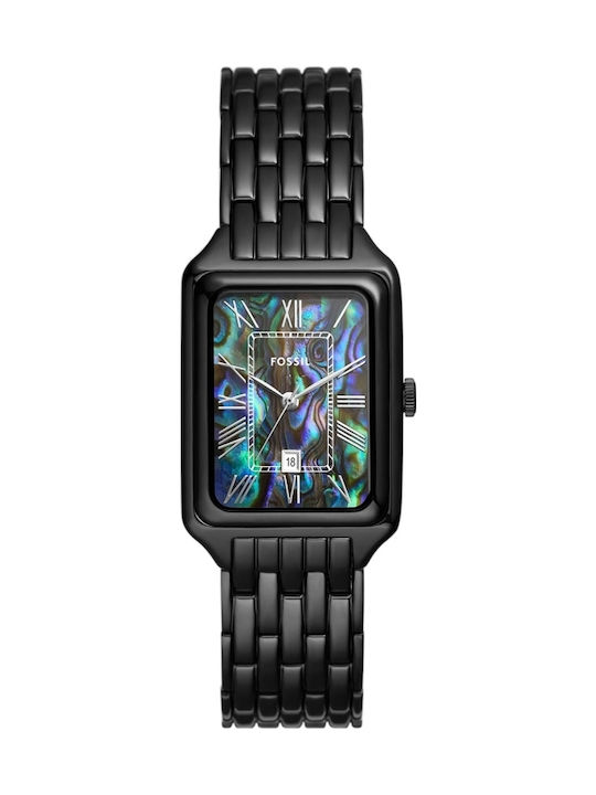 Fossil Three Women's Watch with Black Metal Bracelet ES5340