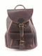 Kouros Women's Leather Backpack Leather A Quality 403 Bordeaux