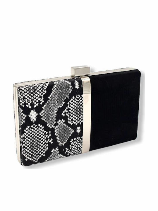 Evening Bag Snake Detail Gg289 White Black