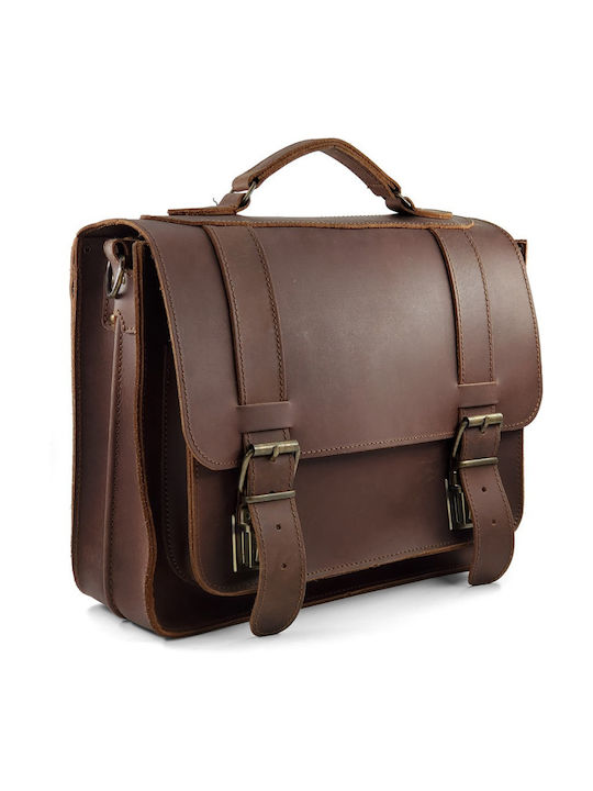 Leather Crossbody Bag Kouros 532 Krouta Brown