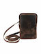 Men's Shoulder Bag Genuine Leather Top Quality Goat Chesnut Kid Tabac Brown Sak Cn-956
