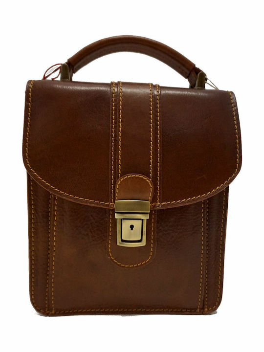 Ανδρικό Δερμάτινο Τσαντάκι Mybag 103 Brown Ταμπα