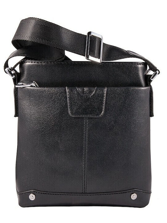 Shoulder Crossbody Bag Black Synthetic Leather 1069-01 V-store