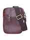 Leather Men's Brown Crossbody Bag 3116 V-store