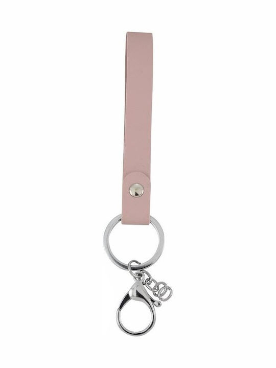 Handgefertigter Schlüsselanhänger Rosa Leder Ta...