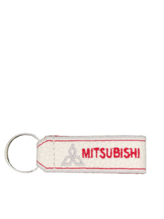 Μπρελόκ Τεχνόδερμα Λευκό Μικρό Mitsubishi 4783-k