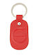 Leather Red Volvo Keychain 6123-k