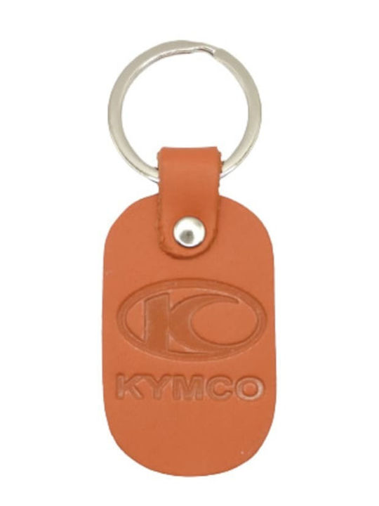 Leather Keychain Dark Coral Kymco 6326-k