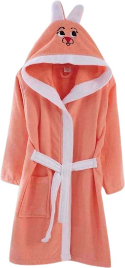 Minilori Baby Kids Hooded Bathrobe Orange