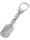 Breloc Argintiu Oval Linii 10x2cm