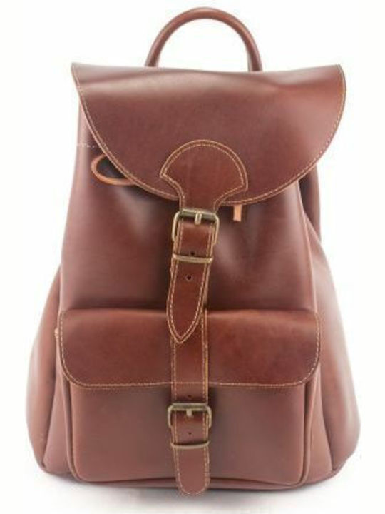 Leather Backpacks Kouros Model 403 Brown Leather Face Grade A Quality