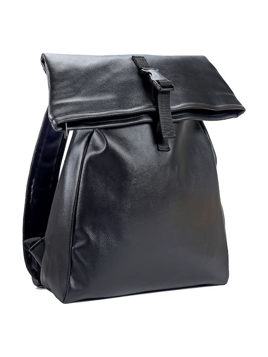 Pera Backpack Αδιαβροχο Σακιδιο Τσαντα Πλατης Χρωμα Μαυρο Unisex Pera Vegan Backpack Black